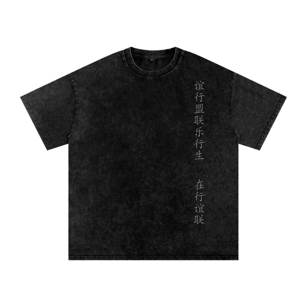 Snow Washed Oversized Cotton T-Shirt