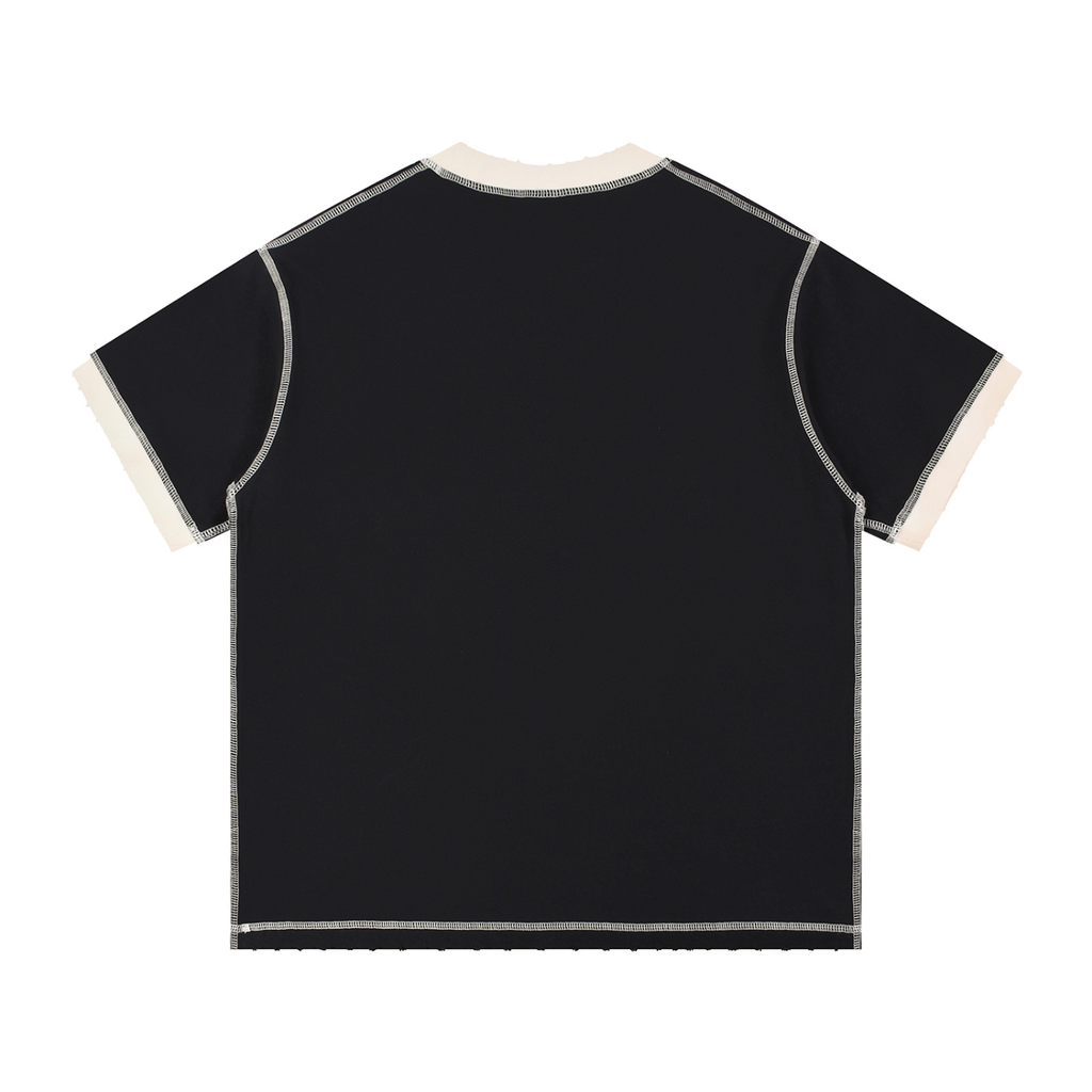 Stitched cotton modern tee