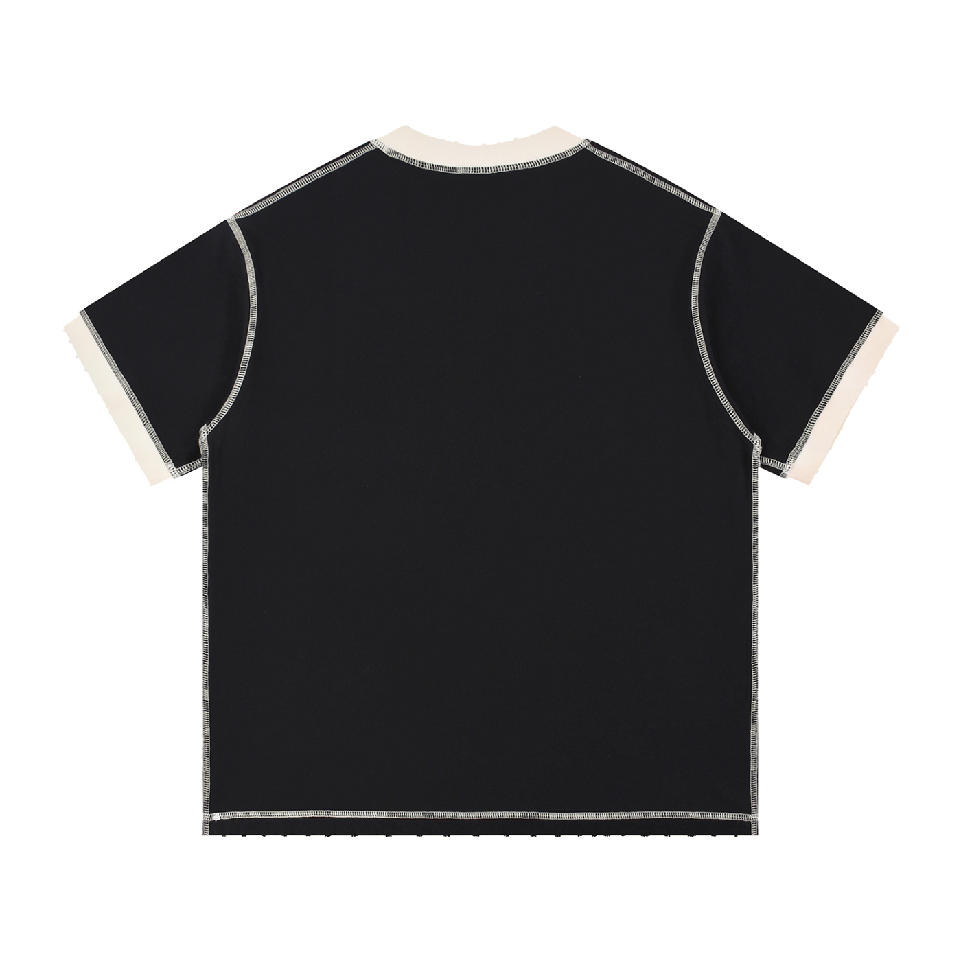Stitched cotton modern tee